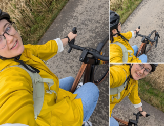 Franziska Werum fährt auf dem Fahrrad.