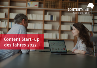 Grafik zum Contentshift, auf dem ein Mann und eine Frau an einem Tisch sitzen und sich unterhalten.