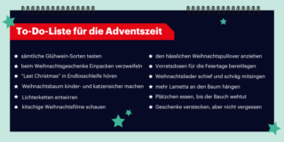 Grafik einer To-Do-Liste für die Adventszeit