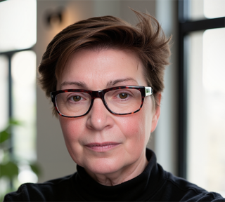 Eva Singer blickt in die Kamera