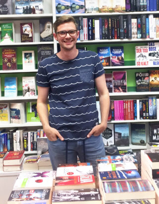 Florian Valerius in der Buchhandlung