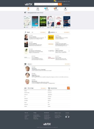 Screenshot Startseite von VLB-TIX